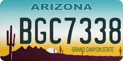 AZ license plate BGC7338