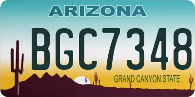 AZ license plate BGC7348