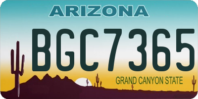 AZ license plate BGC7365
