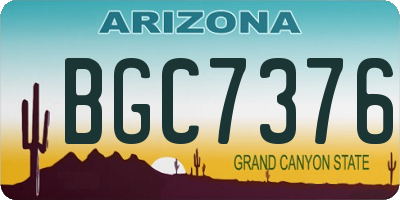 AZ license plate BGC7376