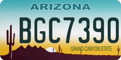 AZ license plate BGC7390