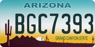 AZ license plate BGC7393