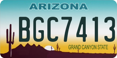 AZ license plate BGC7413
