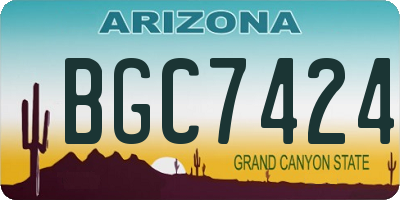 AZ license plate BGC7424