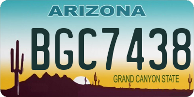 AZ license plate BGC7438