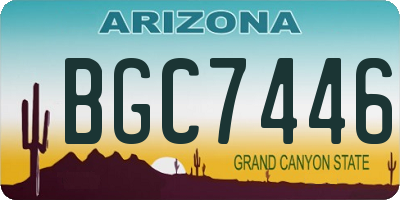 AZ license plate BGC7446