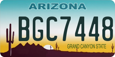 AZ license plate BGC7448