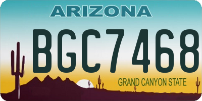 AZ license plate BGC7468