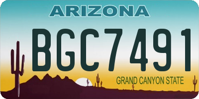 AZ license plate BGC7491