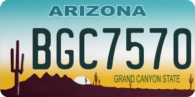 AZ license plate BGC7570