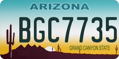 AZ license plate BGC7735