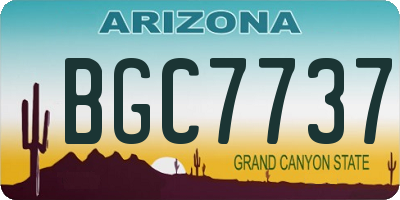 AZ license plate BGC7737