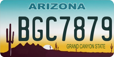 AZ license plate BGC7879