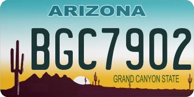 AZ license plate BGC7902