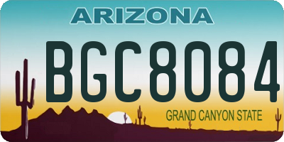 AZ license plate BGC8084