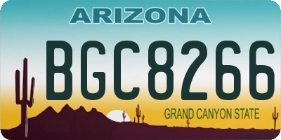 AZ license plate BGC8266