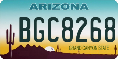 AZ license plate BGC8268