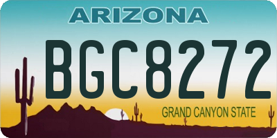 AZ license plate BGC8272