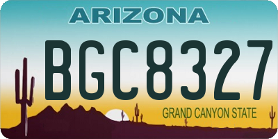 AZ license plate BGC8327