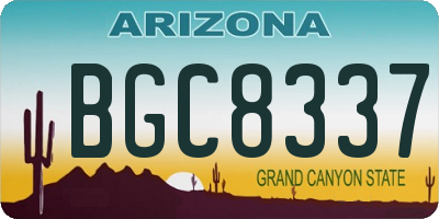 AZ license plate BGC8337
