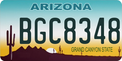 AZ license plate BGC8348