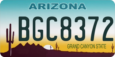 AZ license plate BGC8372