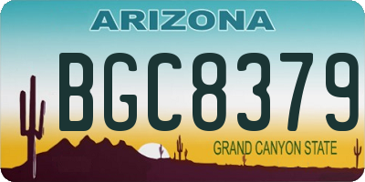 AZ license plate BGC8379