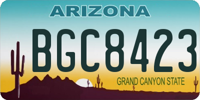 AZ license plate BGC8423