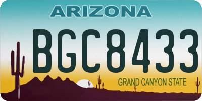 AZ license plate BGC8433