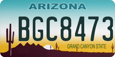 AZ license plate BGC8473