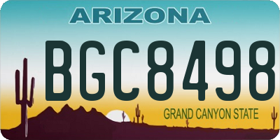 AZ license plate BGC8498