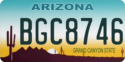 AZ license plate BGC8746