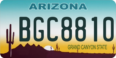 AZ license plate BGC8810