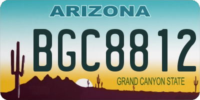 AZ license plate BGC8812