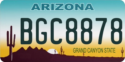AZ license plate BGC8878