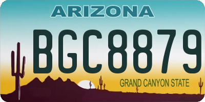 AZ license plate BGC8879