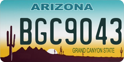 AZ license plate BGC9043