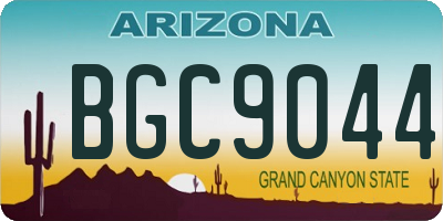 AZ license plate BGC9044