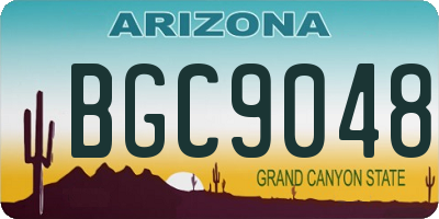 AZ license plate BGC9048