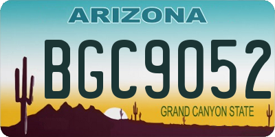 AZ license plate BGC9052