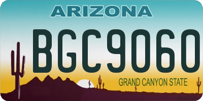 AZ license plate BGC9060