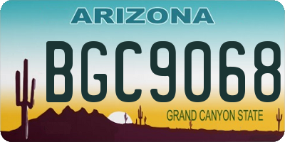AZ license plate BGC9068