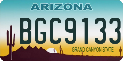 AZ license plate BGC9133