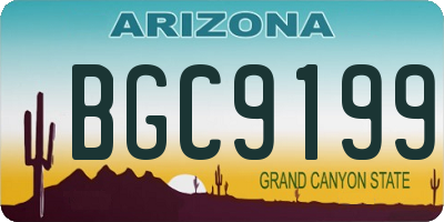 AZ license plate BGC9199