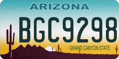 AZ license plate BGC9298