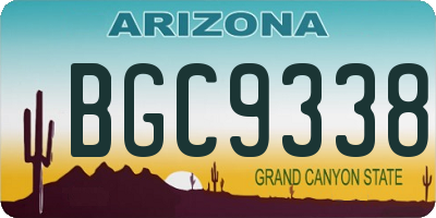 AZ license plate BGC9338