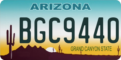AZ license plate BGC9440