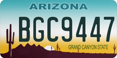 AZ license plate BGC9447