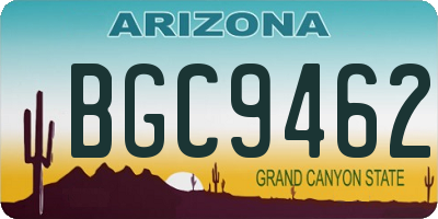 AZ license plate BGC9462