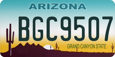 AZ license plate BGC9507